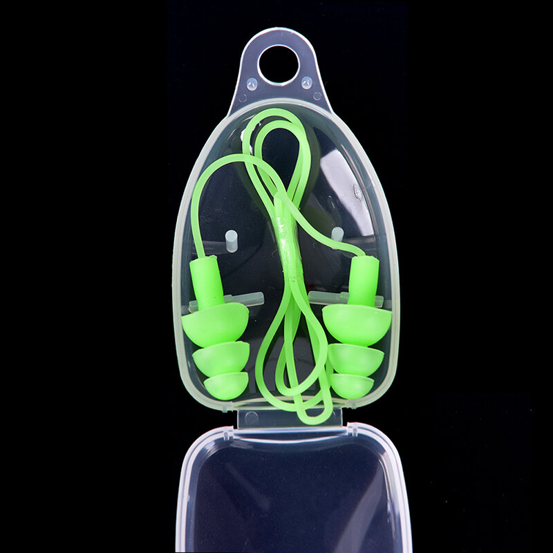 1 buah sumbat telinga berenang silikon lembut, aksesori olahraga air colokan telinga berenang