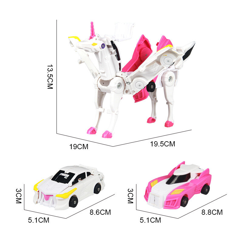Hello Carbot Unicorn Mirinae Seri Perdana Mainan Kit Robot Tubuh Model 2 In 1 Model Satu Langkah Model Mobil Cacat Mainan Anak-anak