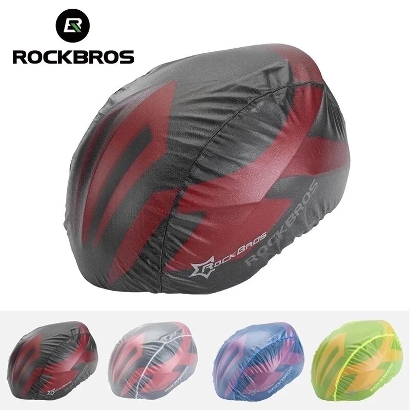 ROCKBROS велосипедные шлемы, дождевики, ветрозащитный водонепроницаемый пыленепроницаемый чехол от дождя, защитный чехол для шлема горного и д...