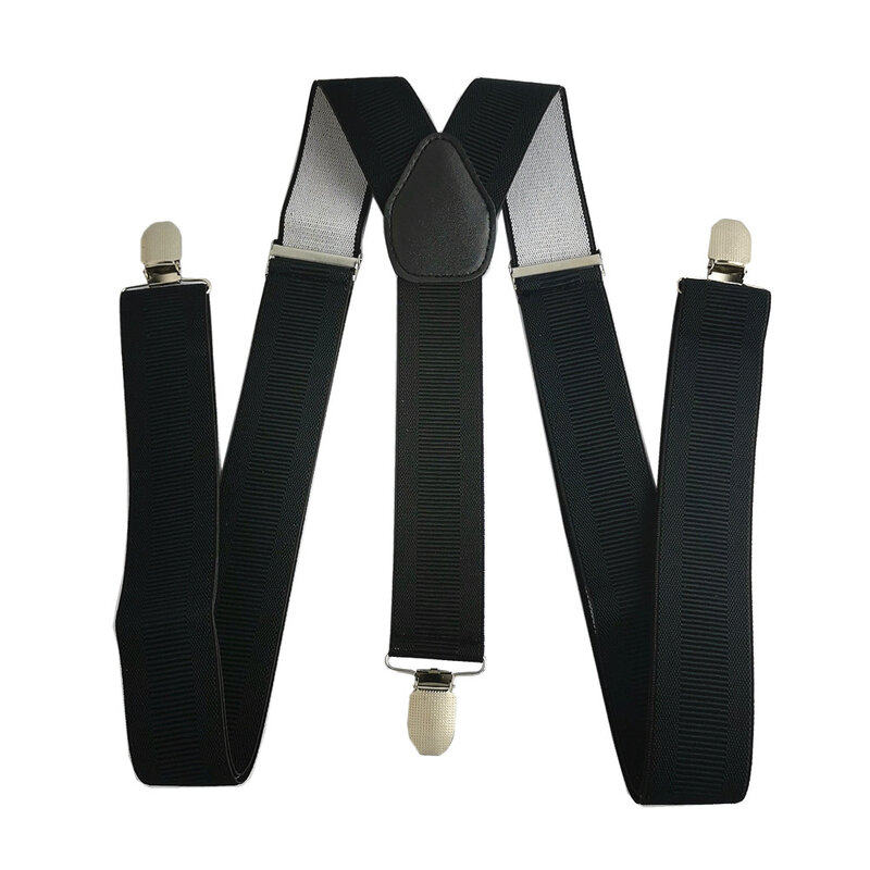 Alta elástica ajustável 3 clipes em suspensórios adultos y-back cintas para mulher 4 cores sólidas rib print masculino acessórios de moda