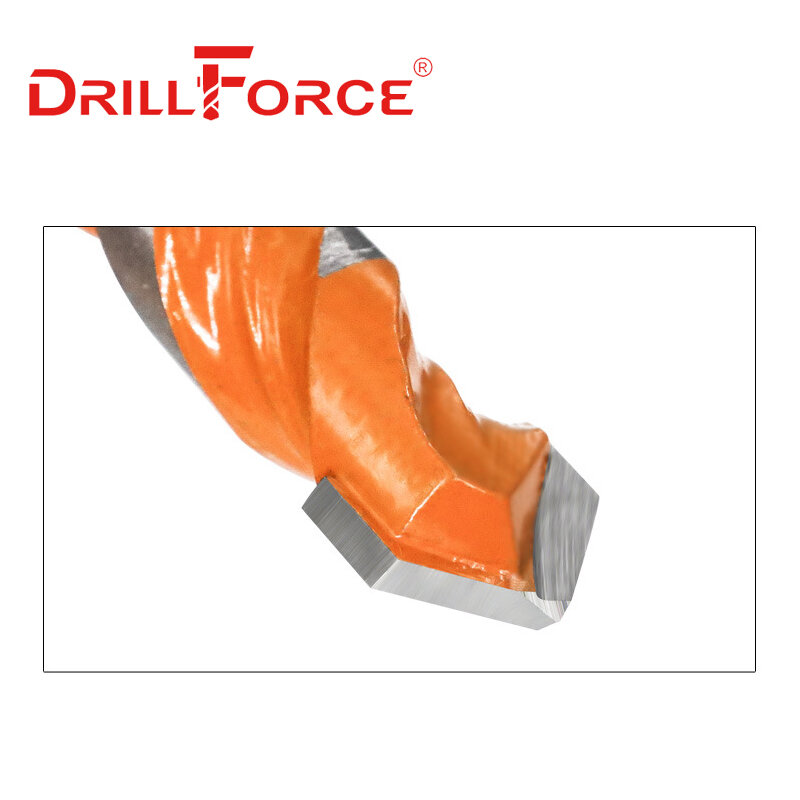 Drillforce-Juego de brocas multifuncionales para hormigón, 5 piezas, azulejo, vidrio, cerámica, ladrillo, madera y plástico, 6/8/10/12mm, broca con punta de carburo