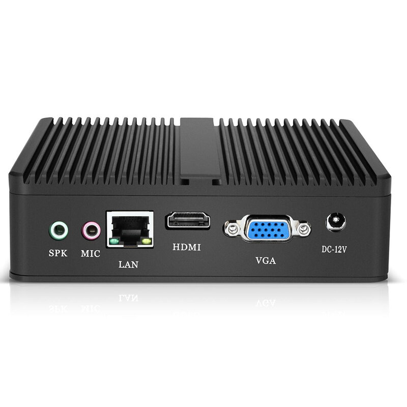 XCY Fanless Mini PC Intel Celeron N2830 HDMI VGA Gigabit Ethernet 5x USB Support WiFi Windows 7/8/10 Linux