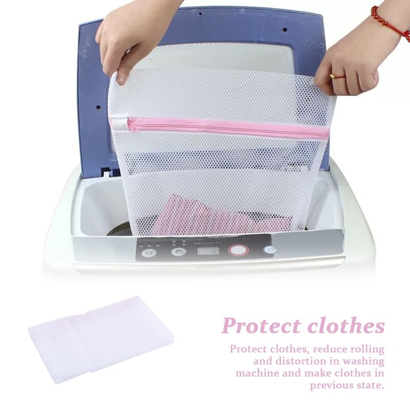 Tessuto di maglia di Nylon sacchetti di lavaggio per biancheria in rete con cerniera proteggi i vestiti lavatrice reggiseno sacchetti di lavaggio per biancheria forniture per il lavaggio della casa
