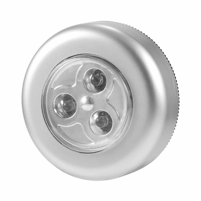 หลอดไฟ LED ไร้สาย3ดวงไม่ต้องใช้สายไฟ lampu tidur ควบคุมด้วยระบบสัมผัสสำหรับตู้เสื้อผ้า