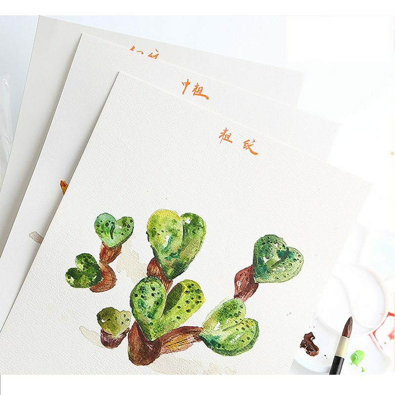 Baohong papel aquarela profissional 100% algodão, papel 300g 20 sheetes em papel aquarela cor de água