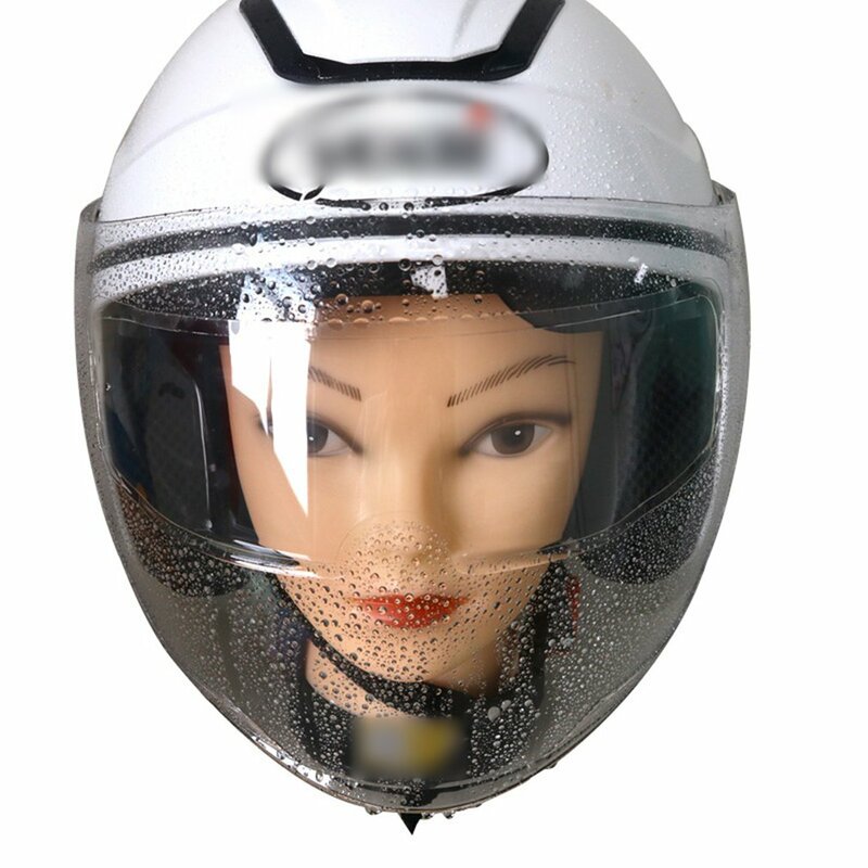 Casco de motocicleta Universal opcional, película transparente a prueba de lluvia, parche antiniebla, protector de casco de moto
