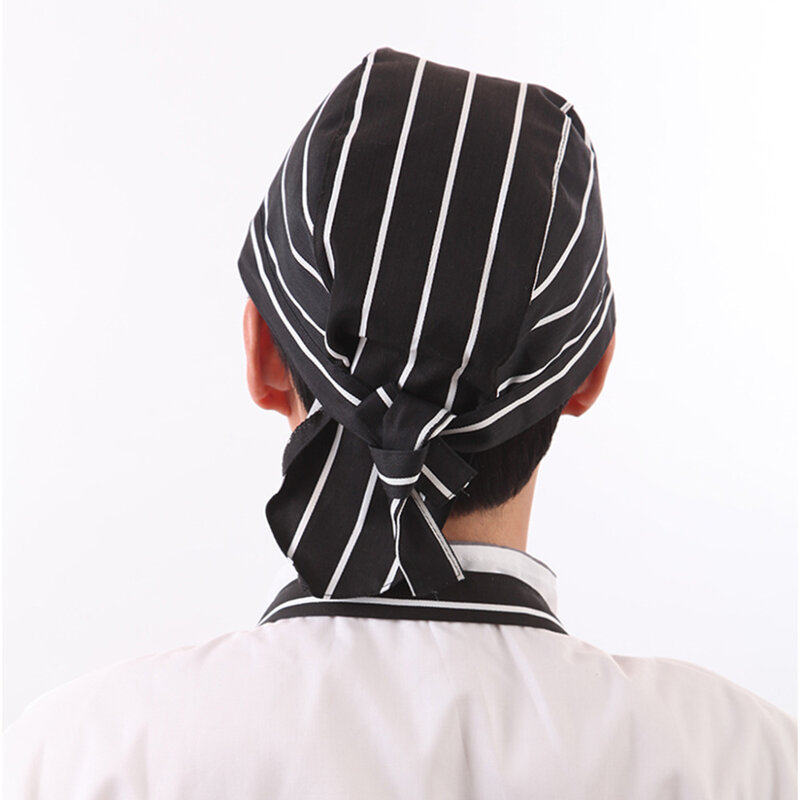 Unisex Chef Kitchen Chef หมวกหม้อหุงข้าว Headwrap หมวก Chef Tie กลับครัว Catering ผ้าฝ้ายโจรสลัดหมวกผ้าพันคอหมวก