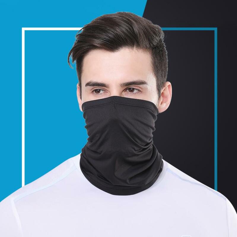Masker Penutup Wajah Bersepeda Musim Panas Bandana Syal Anti UV Sutra Es