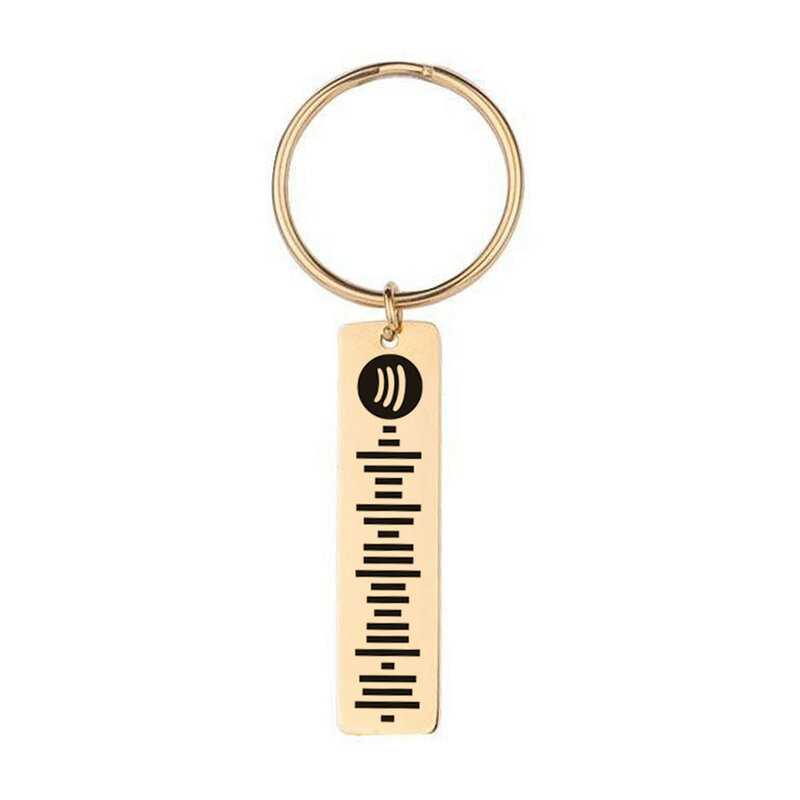 Custom Music Spotify Scan Code Keychain For Women Men Personalized Laser Engraved Song Code Keyring Christmas Jewelry gift