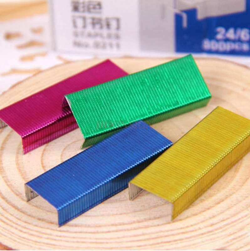 Specifications 1.2cmx0.6cm color staples learning stationery office supplies color staples