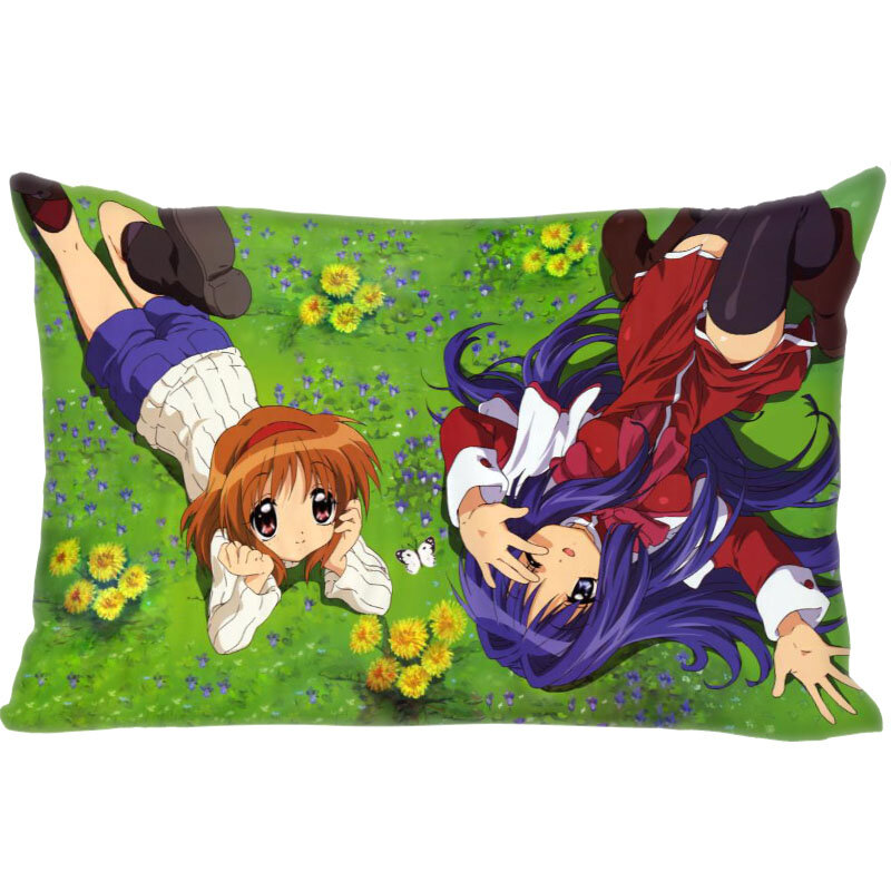 Fundas de almohada rectangulares, gran oferta, funda de almohada de Anime Kanon de alta calidad, Textiles para el hogar, funda de almohada decorativa personalizada