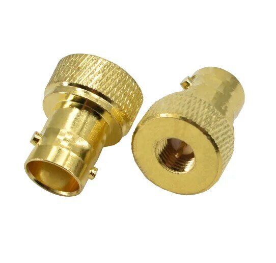 2 pces sma macho plug para bnc fêmea jack rf coaxial adaptador conectores ouro plateds