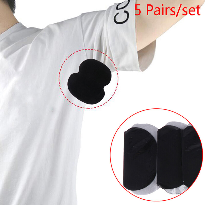 Almohadilla absorbente de desodorante para axila, camisa desechable antitranspirante, protección contra el sudor, Color negro, 10 Uds.