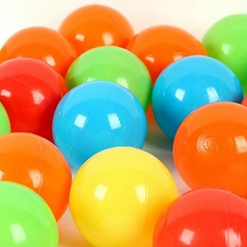 50 шт./лот экологически чистые разноцветные мячи, мягкие Пластиковые Мячи для океана, забавные детские игрушки для бассейна, бассейна, океана, волнистые Мячи Dia 4-5,5 c
