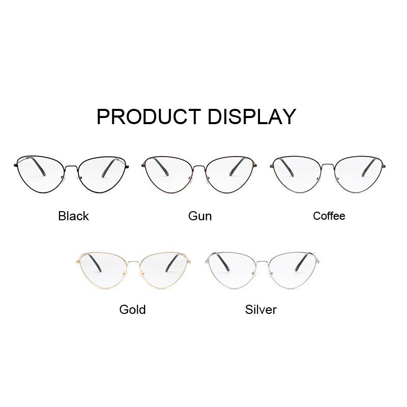猫メガネフレーム女性2019ファッションクリア眼鏡レンズ近視光学ガラスフレームoculos feminino