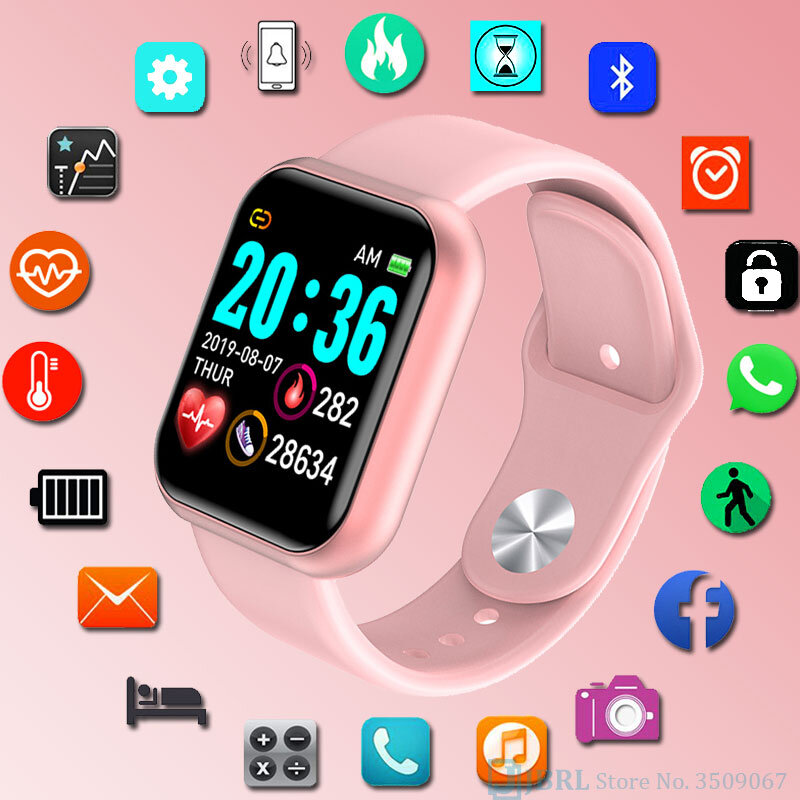 Enfants montre-bracelet numérique filles garçons montres led enfants montre-bracelet Android IOS grand écran multi-sport mode montre numérique adolescent
