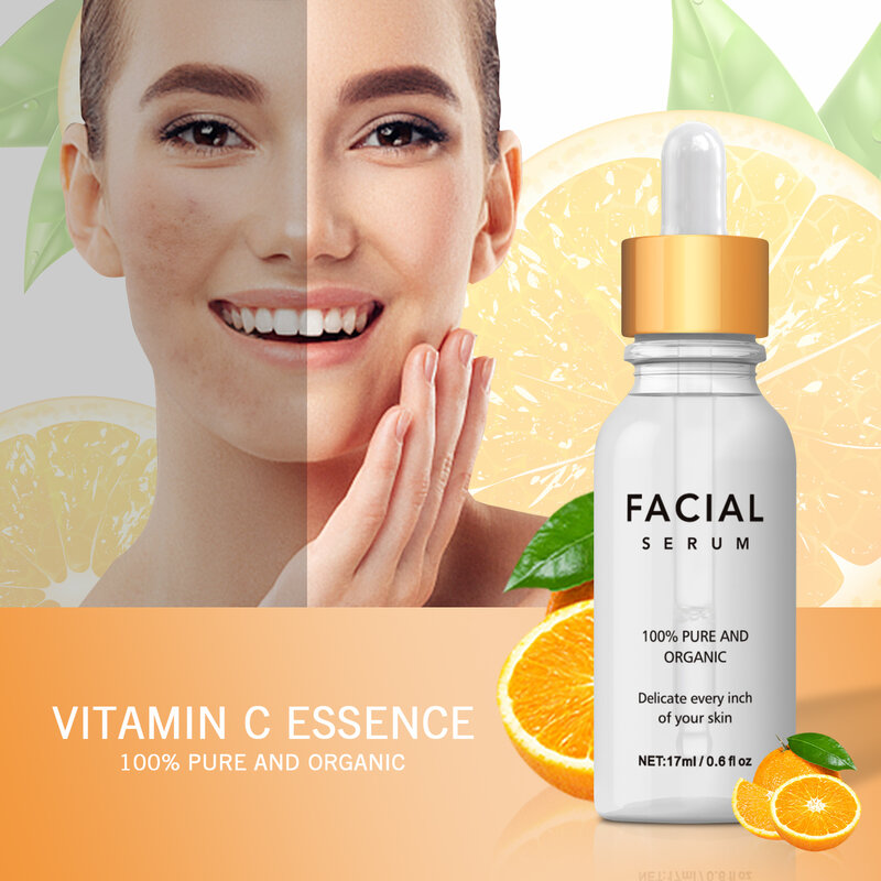 17ML 비타민 C Essence 스는 피부의 바닥 층에 침투하여 피부를 밝게하고 산화를 방지하고 자외선을 방지합니다.