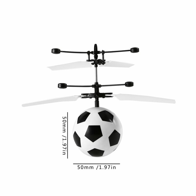 Light Weight Infrared Induction Flying Flash Disco Magic LED Football Stage Lamp Helicopter Children Toy Gift for Kids