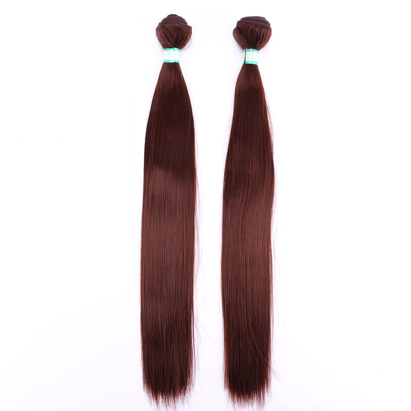 14-30 cali 200gram/lot proste jedwabne włosy wiązki naturalne czarne syntetyczne doczepy do włosów wysokiej temperatury dla czarnych kobiet