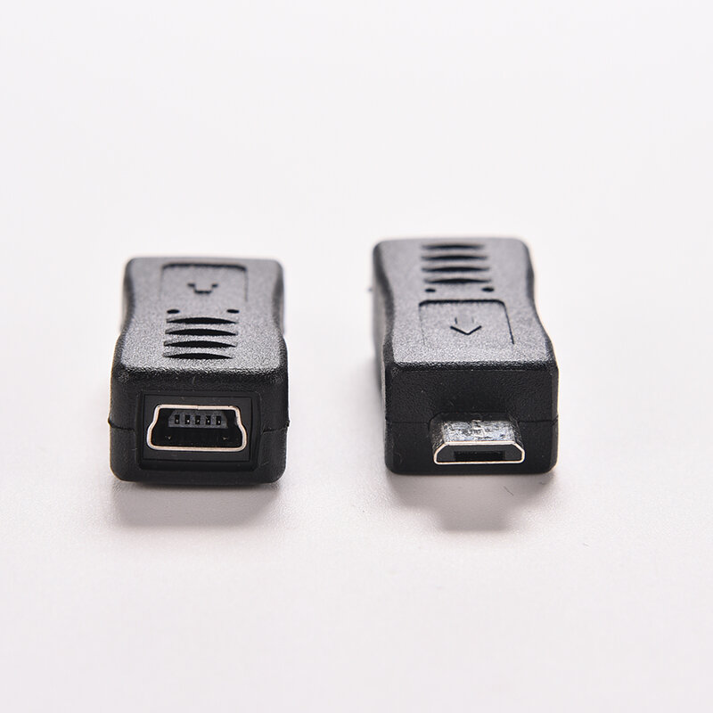 Adaptador de conector micro usb macho para mini usb fêmea, adaptador conversor de conector para celulares mp3
