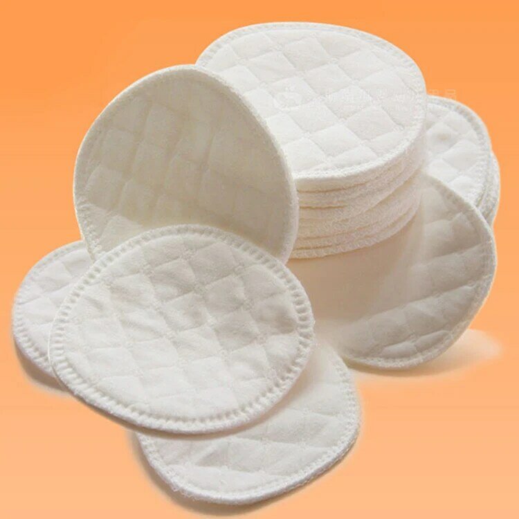 12 pz puro cotone anti-infiltrazione cuscinetti per il seno accessori lavabili alimentazione assorbente seno bambino a prova di perdite cuscinetti per allattamento al seno Y7U5