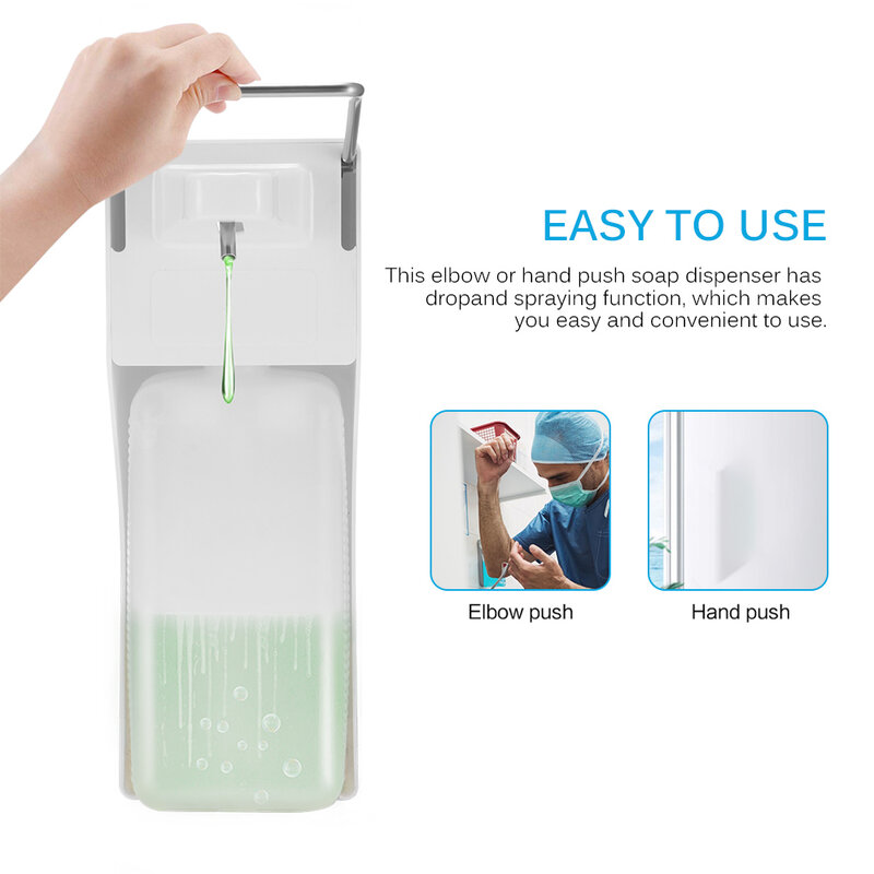 2020 Elbow Press Soap Sanitizer Dispenser Pump Wall-Mounted Multipurpose ABS Manual Soap Dispenser Soap Home Kitchen Bathroom