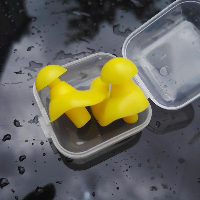 1 paar Weiche Silikon Ohrstöpsel Schwimmen Wasserdichte Anti Lärm Ohrstöpsel Schutzhülle Für Schlaf Wasser Tauchen Schwimmen Zubehör