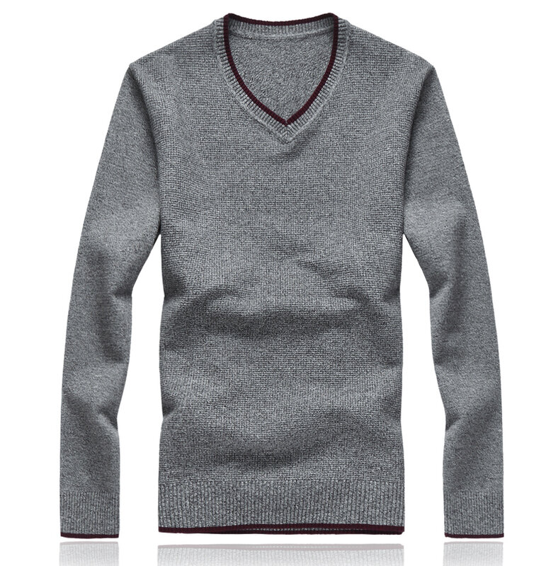 Suéter informal de manga larga para hombre, ropa con solapa de color sólido de gran tamaño, a la moda, clásico, de negocios, marca de otoño