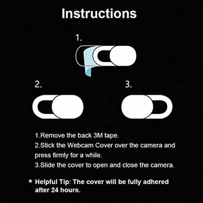 Protetor para câmera de webcam 3 pçs, protege sua privacidade online, tamanho pequeno, ultra fino para laptop, pc, imac, hccy