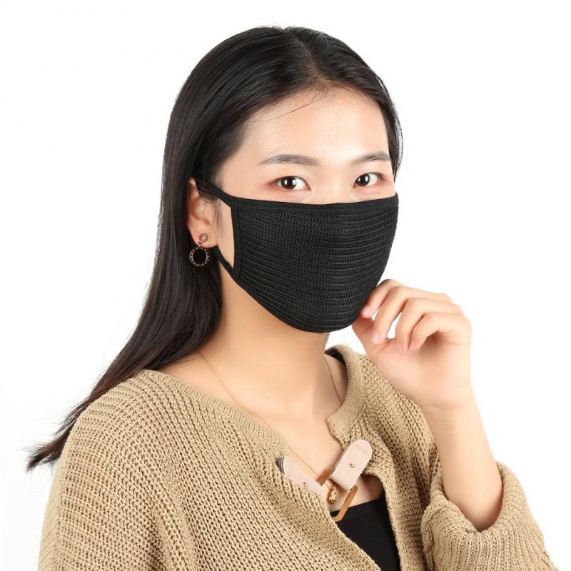 Maska na nos i usta przeciwkurzowe osłona na twarz czarne dzieci wielokrotnego użytku koreański/japoński
