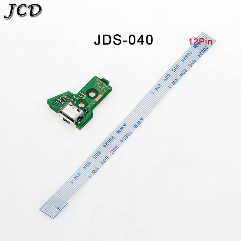 JCD untuk PS4 Controller USB Port Pengisi Daya Soket Papan Sirkuit dengan Pita Kabel Flex 12Pin JDS 011 030 040 14Pin 001 Konektor