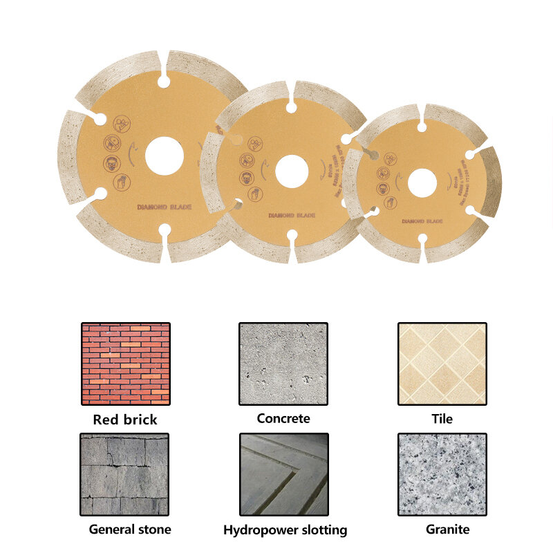XCAN hoja de sierra de diamante, disco de corte en seco para cortar hormigón, cerámica, ladrillo, piedra de mármol, 85/89/115mm