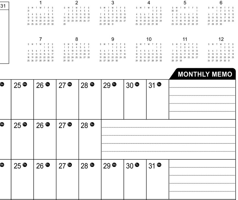 Hot 2021 Bloco Inglês Horários календарь com Mark Plano Diário Planejador Ano Calendário de Parede Adesivos para Escritório e Escola e Em Casa
