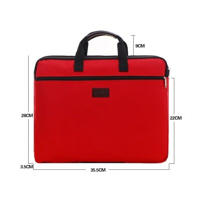Portable document bag canvas A4 office bag men women handbag multi-layer information bag briefcase meeting bags file holder