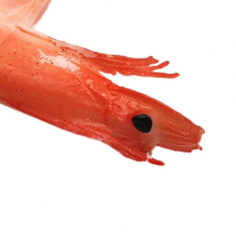 Criativo simulado forma de camarão chaveiro pingente modelo de comida falsa alta imitação camarão pvc camarão simulação lagosta modelo