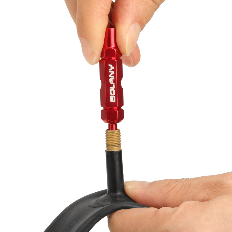 Bolany bicicleta pneu bocal chave multifuncional válvula ferramenta de núcleo dupla-cabeça remoção portátil desmontagem chave de reparo da bicicleta