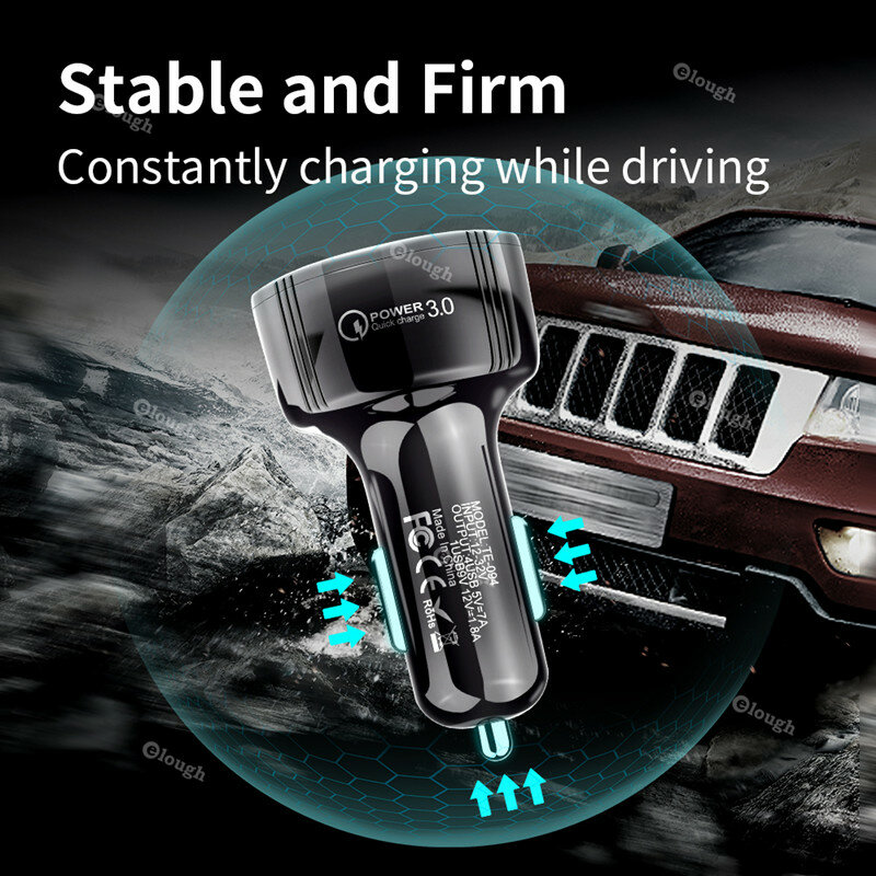 Marjay Car Charger 4พอร์ต USB 35W 7A ชาร์จไฟรถยนต์ได้อย่างรวดเร็วสำหรับ iPhone 11โทรศัพท์มือถือ Xiaomi Huawei QC 3.0 Charger สำหรับรถ...