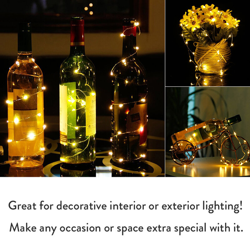 Luces de Navidad 1M/10 5M/50 10M 100Led Lampada Christmas Holiday Wedding Party Decoration LED Copper Wire String Lights Lamps