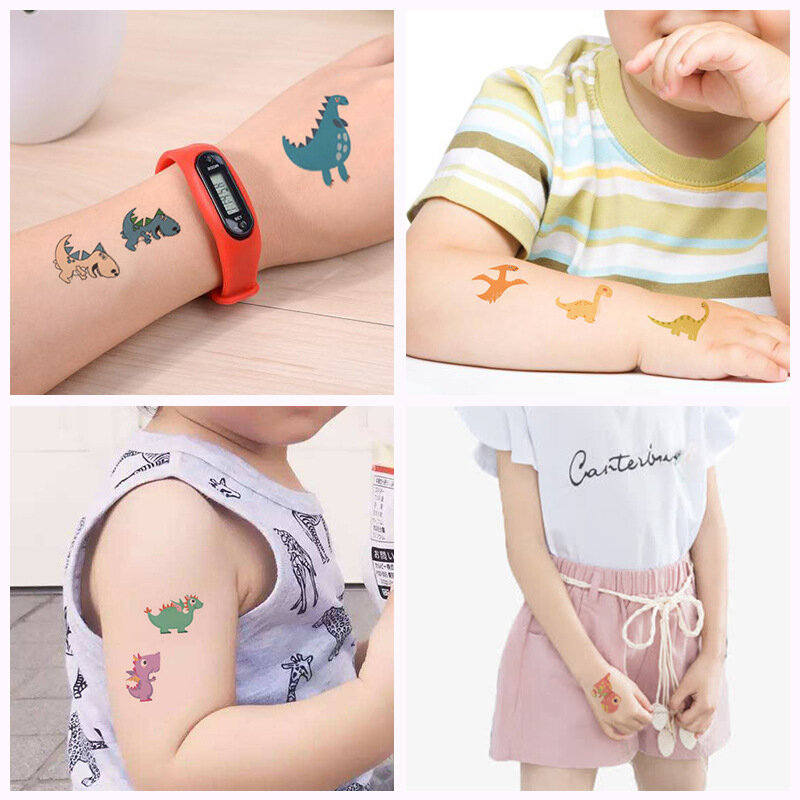 10PCS adesivi per tatuaggi per bambini impermeabile trasferimento temporaneo cartone animato sirena finta unicorno carino decorazione divertente regalo giocattolo per bambini