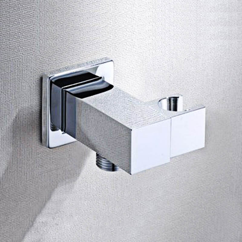 Soporte de ducha de mano, accesorio de latón cromado, varios estilos, Cuadrado/redondo, con/sin desviador, producto de baño