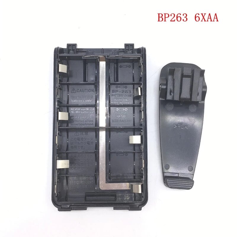 BP263 6xAA boîtier de batterie/boîte pour Icom IC V80/V80E IC-T70A/70E IC-F27SR,F3103D,F4103D,F4102D,F3001 etc wakie talkie-walkie avec clip ceinture