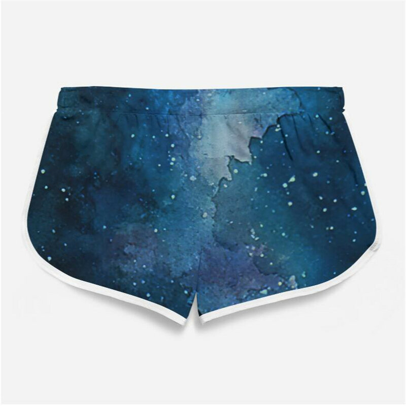 PLstar Cosmos pantalones cortos informales de verano para mujer, pantalones con estampado 3D, pantalones cortos de playa para niña
