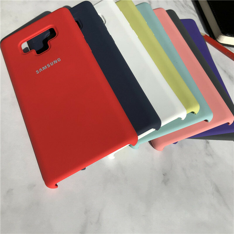 Funda de silicona líquida Original para Samsung Galaxy Note 9, carcasa suave y sedosa para Galaxy Note9, funda protectora trasera completa