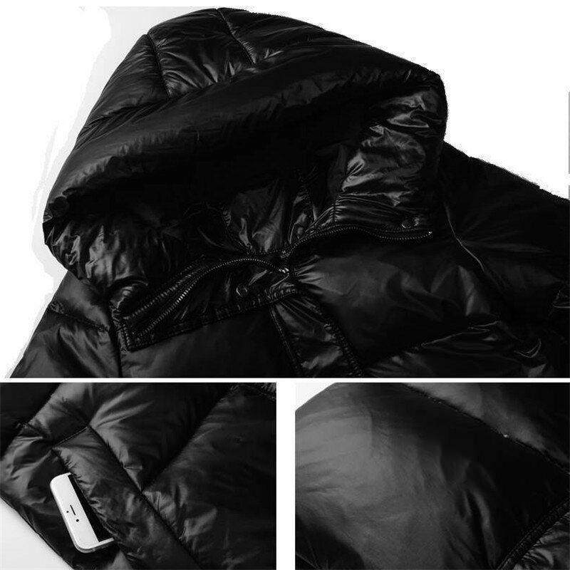 2024 New Winter Down Cotton Jackets Women's Clothing Long Parkas Slim Hooded Warm Winter Coats Female Black Overcoats V1162