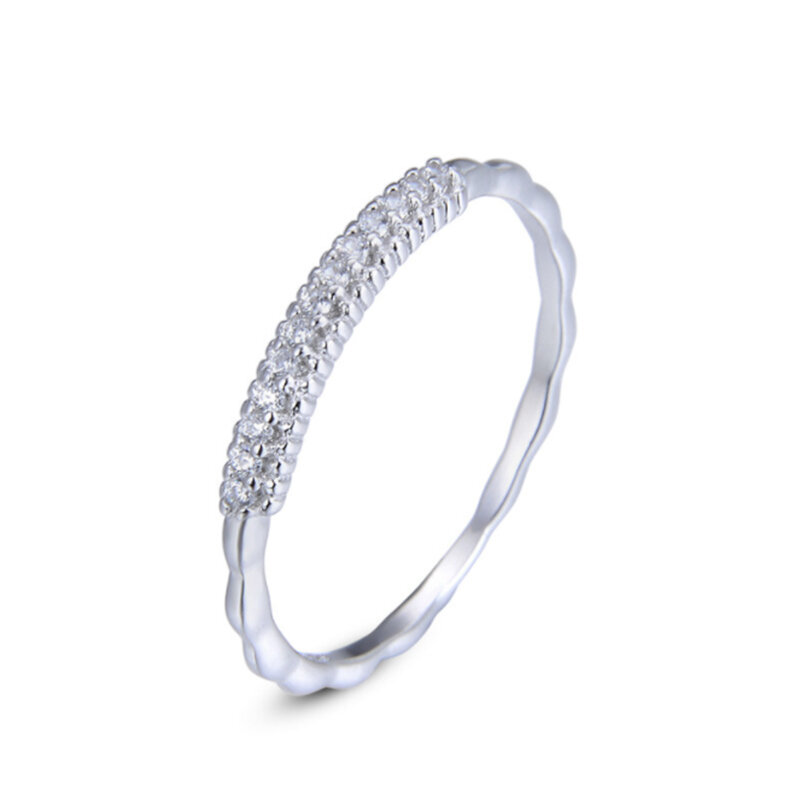 XINSOM koreański moda prawdziwe 925 srebro pierścionki dla kobiet fioletowy różowy biały CZ zaręczynowe obrączki dziewczyny prezent 20FEBR11