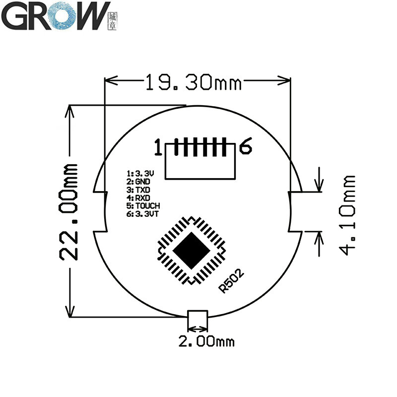 GROW K220 + R502-A, dos salidas de relé con placa de Control de acceso de huellas dactilares de administrador/usuario, 0,5 s-60s, relé normalmente abierto