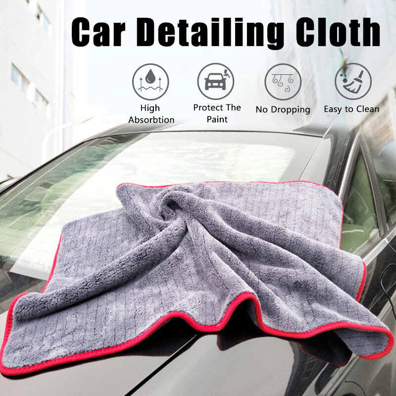 60*90 1200GSM Auto Detaillering Microfiber Handdoek Poetsdoek Voor Auto Drogen Wasstraat Car Care Doek Detaillering Auto wassen Keuken
