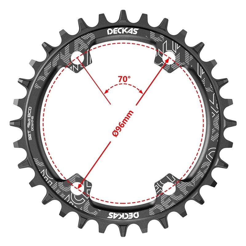 سلسلة دراجات جبلية دائرية ديكاس ، أجزاء لوحة التاج ، أجزاء BCD ، 96 ، 32 T ، 34 T ، 36 T ، 38T ، M7000 ، M8000 ، M4100 ، M5100 ، كرنك الدراجة