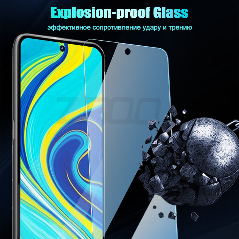 Защитное стекло, закаленное стекло для Xiaomi Redmi Note 9/10/11/12/8 Pro/9T/10T/8T