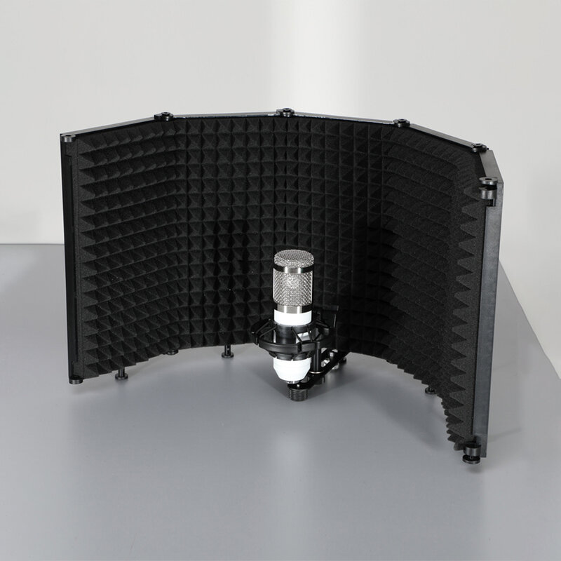 Opvouwbare Verstelbare Sound Absorberende Vocale Opname Panel Draagbare Akoestische Isolatie Microfoon Shield Sound-Proof Plaat